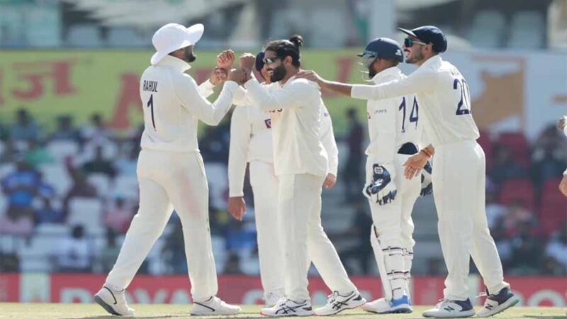 ഓസ്ട്രേലിയയെ എറിഞ്ഞു വീഴ്ത്തി ജഡേജ. 177നു പുറത്ത്. ഇന്ത്യ മികച്ച ലീഡിലേക്ക്.